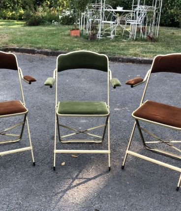 Chaises pliantes en velours pliable