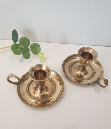 Lot de 2 bougeoirs rat de cave