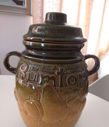 Pot couvert céramique 1970 vintage 
