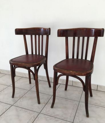 Paire de chaises bistrot "FISCHEL" 1900-1920
