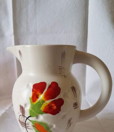 Pichet en céramique Poet Laval France modèle "résille"