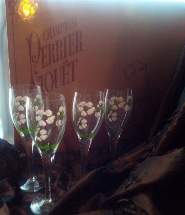 4 FLUTES CHAMPAGNE PERRIER JOUET