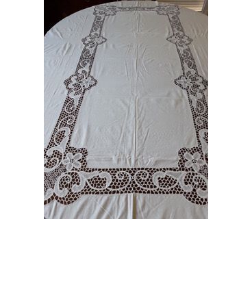 Nappe Coton Et Dentelle Faite Main De Burano