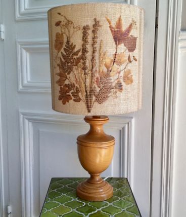 Grande lampe herbier vintage
