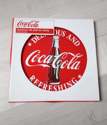 Dessous plat en verre "Coca-Cola" 