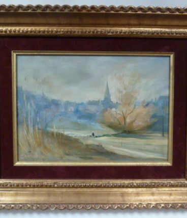 Huile sur bois, Morbihan J. Bechet-Ferber 1er G prix de Rome