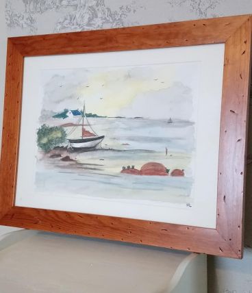 Cadre aquarelle "Un coin de Bretagne" 