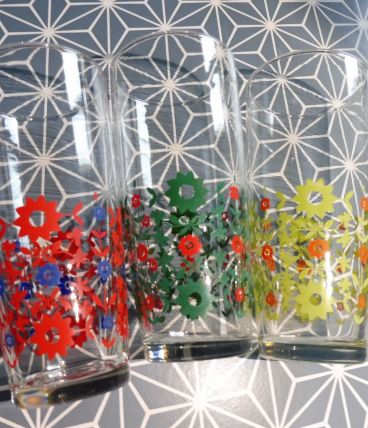 Lot 3 verres orangeade années 70'S