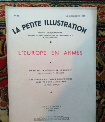 La petite illustration - "L'Europe en armes" 1936