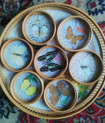 Plateau et dessous de verre - Années 60