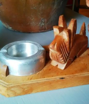 Ensemble cendrier rétro 