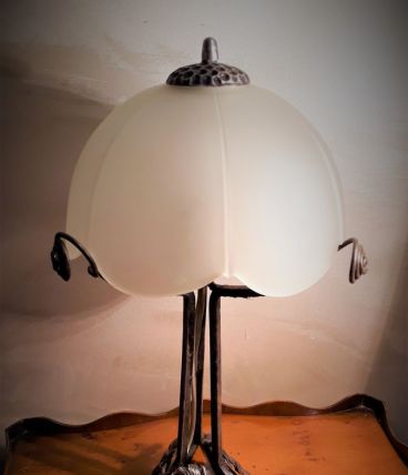  LAMPE ART DECO EN FER FORGe style
