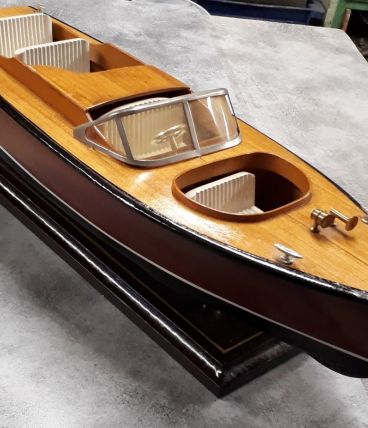 bateau style riva 1950  bois  deco de bureau 