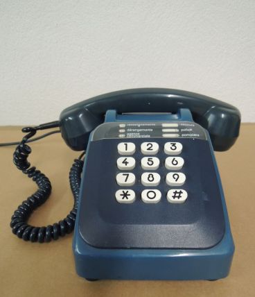 Téléphone bleu vintage