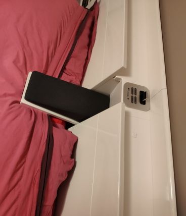 Ensemble lit et tête de lit hi fi