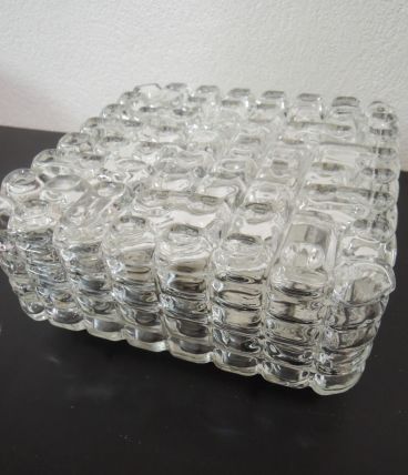 Plafonnier en verre vintage