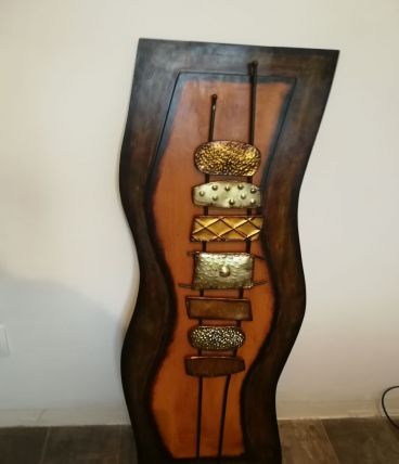 Tableau métal et bois