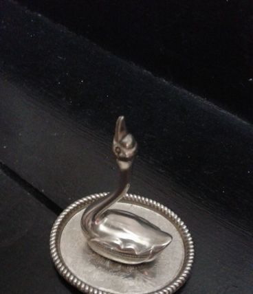 Cygne metal argenté 