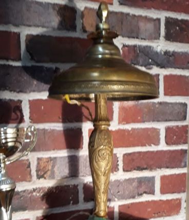 lampe art nouveau poterie  signee 