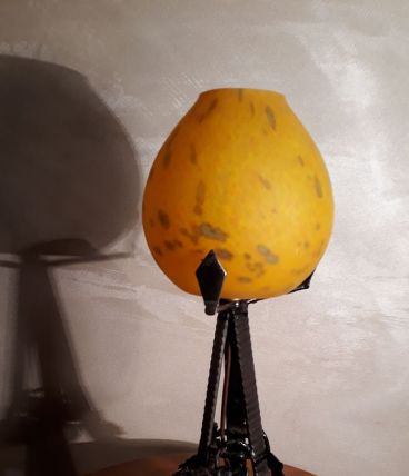 petite lampe  veilleuse art deco   fer forge