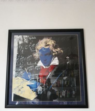 Affiche Beetoven Pop Art encadré 