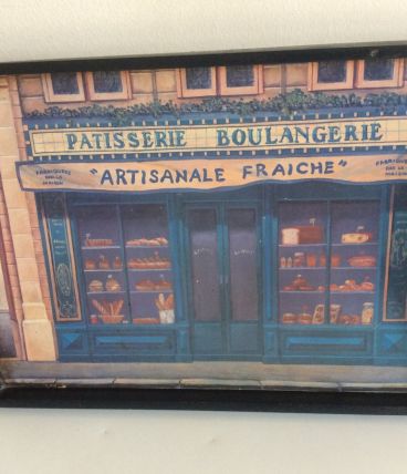 Plateau de service en bois style vintage