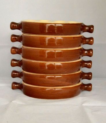 Lot de 6 poëlons à escargots Emile Henry signés