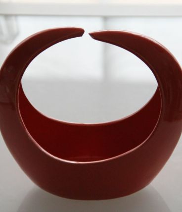 Vase orange vintage années 70