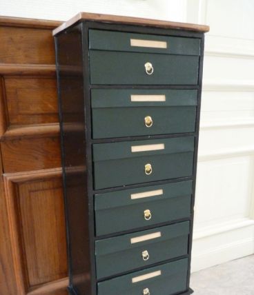 Cartonnier restauré 6 tiroirs + 1