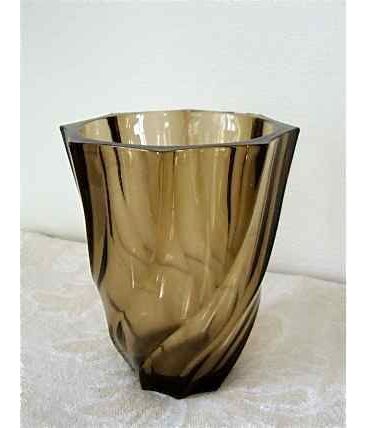 Vase en verre fumé