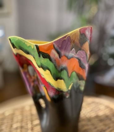 vase vintage peint main