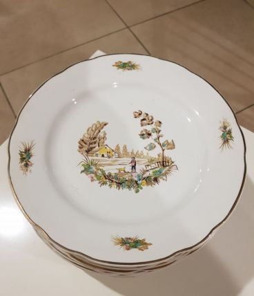 assiettes plate digoin