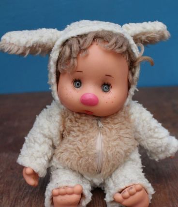 POUPÉE PELUCHE ROSEBONBON MOUTON ANNÉE 70-80