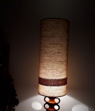 lampe geante avec ceramique citrouille 