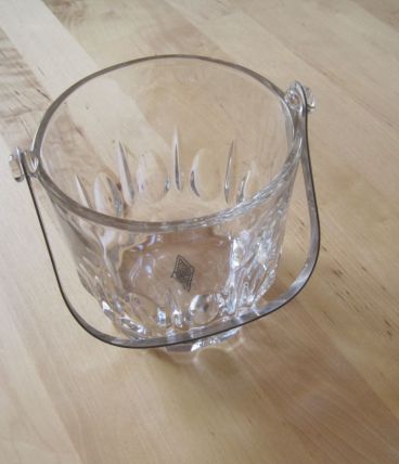 seau a glace en verre de pub Renault vintage 