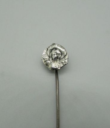 épingle à chapeaux foulard art nouveau signé dropsy argent m