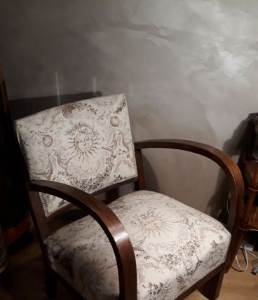 fauteuil art déco en tissus bridge 