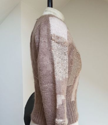 pull  en laine marron