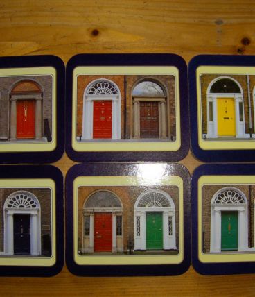 Lot de 6 sous-verres "les portes de Dublin"