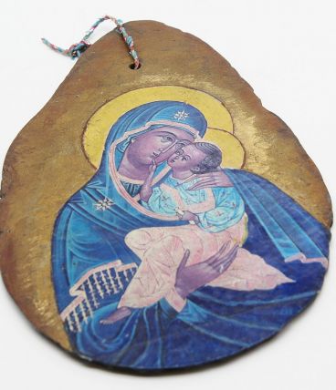 Icône byzantine sur ardoise