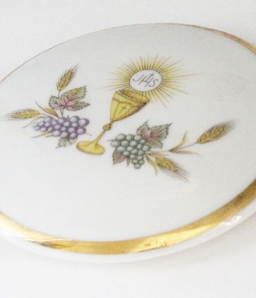 Bonbonnière en porcelaine souvenir de communion