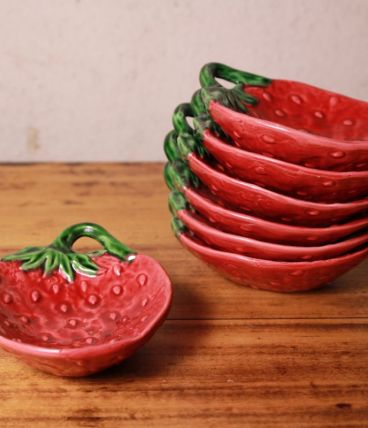 Lot 6x assiettes fraises