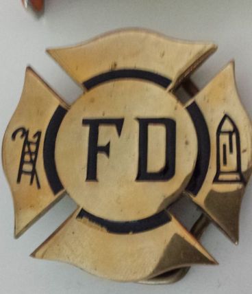 Boucle de ceinture vintage FD (pompiers) USA années 70" uniq