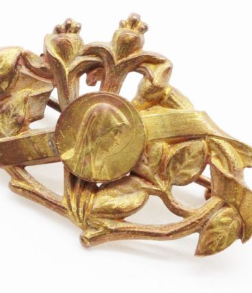 Broche vierge Marie vintage