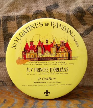 Boite en tôle "Nougatines de Randan" Auvergne