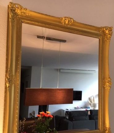 Miroir ancien doré 60cm x 52cm style Napoléon3