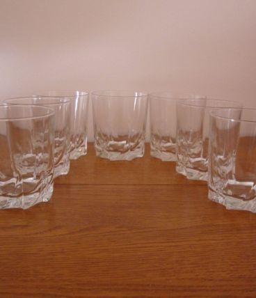7 VERRES A WHISKY EN CRISTAL D'ARQUES