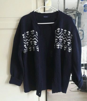 Gilet vintage bleu marine