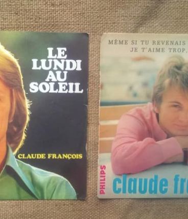 Lot de deux 45 tours de Claude François 