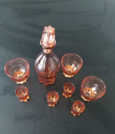 Lot carafe et verres à liqueur +